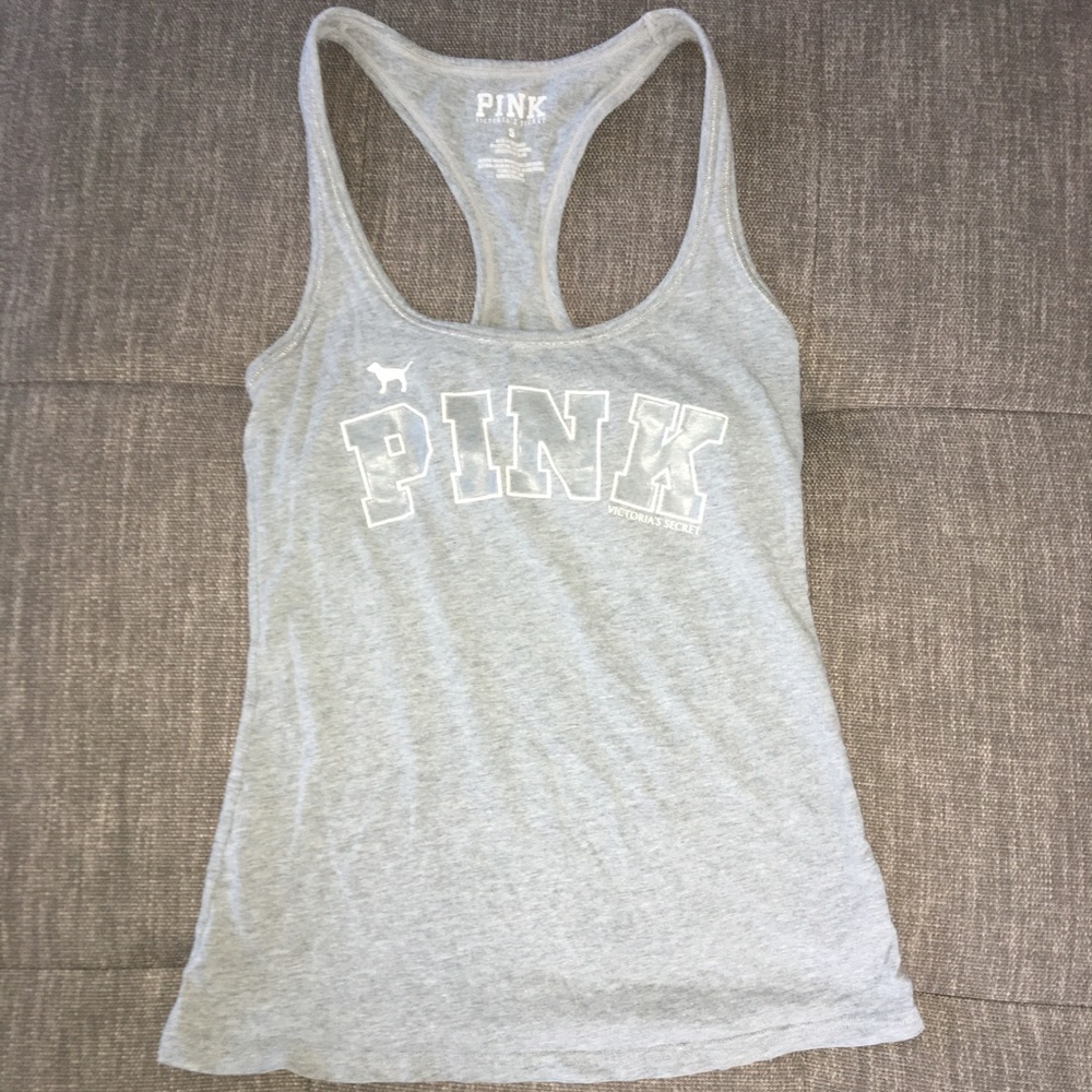 PINK Gray Tank Top
